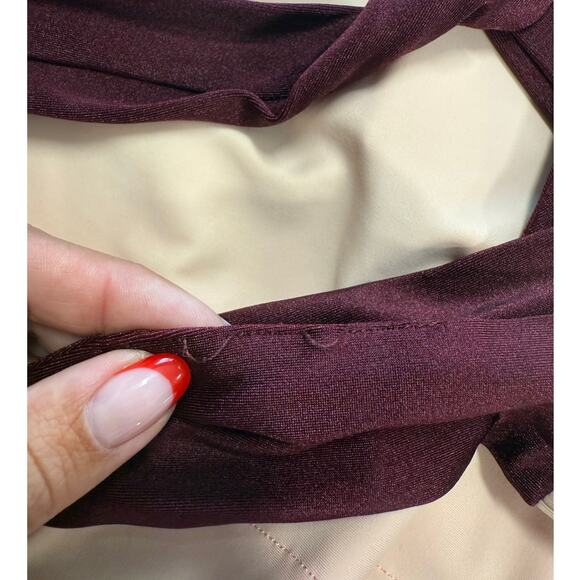 Raising Wild Vanessa One Piece In Maroon Tan Sz XL - Picture 5 of 7